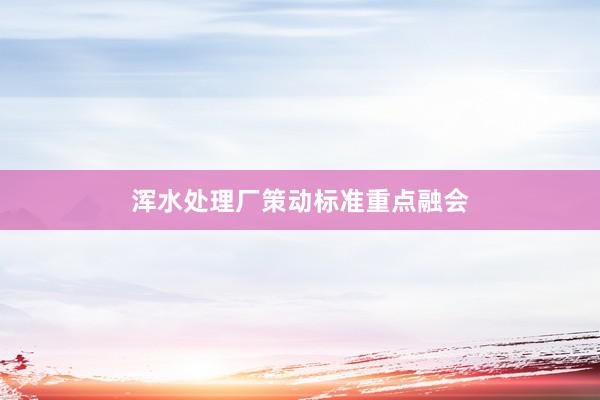 浑水处理厂策动标准重点融会